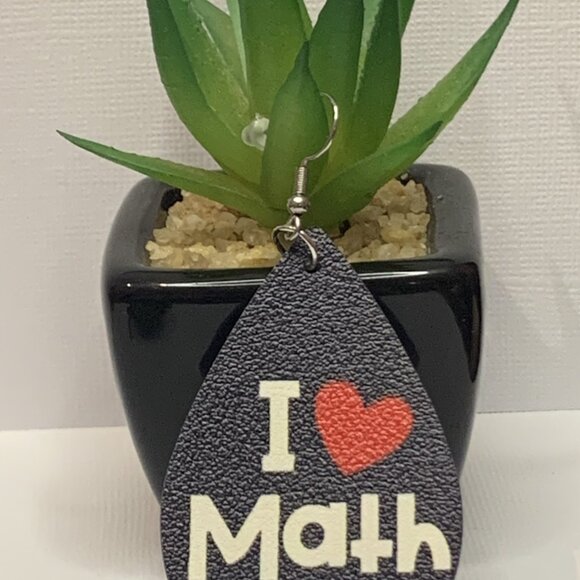 Math Earring, Math Lover, Teacher Earring, School Earring, Educator Earring - Picture 6 of 11